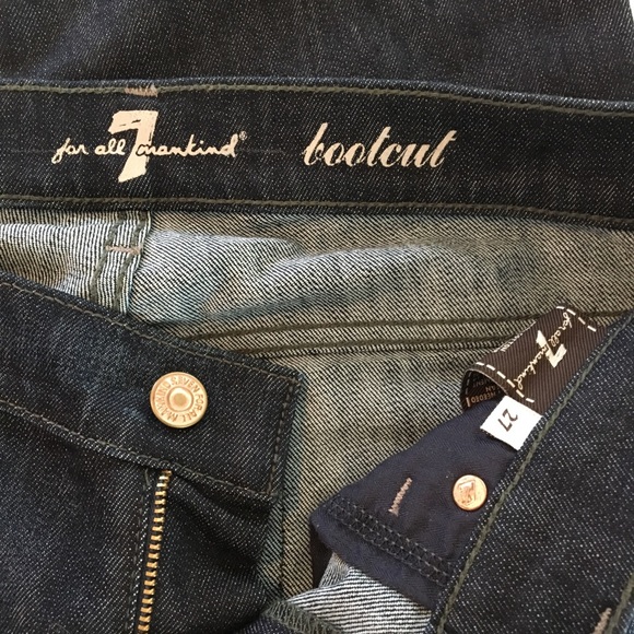 7FAM | Blue Denim Boot Cut Jeans size 27 - Picture 4 of 6